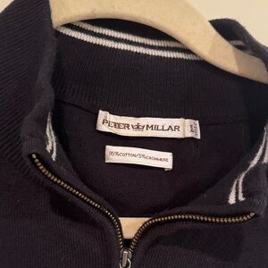 Peter Millar Black Zip-Up Sweater